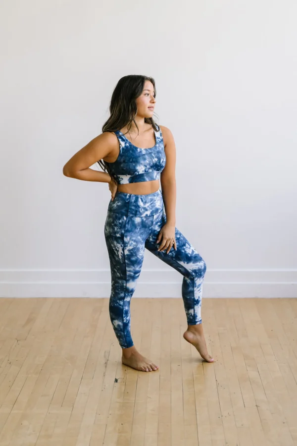 Leggings>Maven Thread Inspire Leggings - Navy Tie Dye