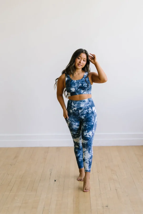 Leggings>Maven Thread Inspire Leggings - Navy Tie Dye