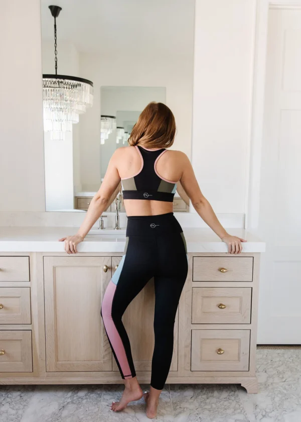 Leggings>Maven Thread Inspire Leggings - Olive Colorblock