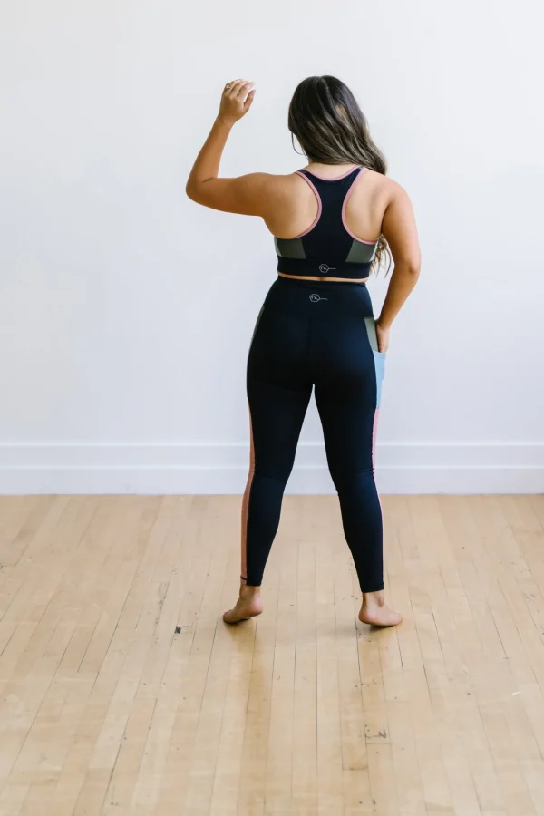 Leggings>Maven Thread Inspire Leggings - Olive Colorblock