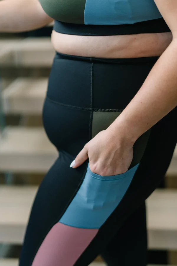 Leggings>Maven Thread Inspire Leggings - Olive Colorblock