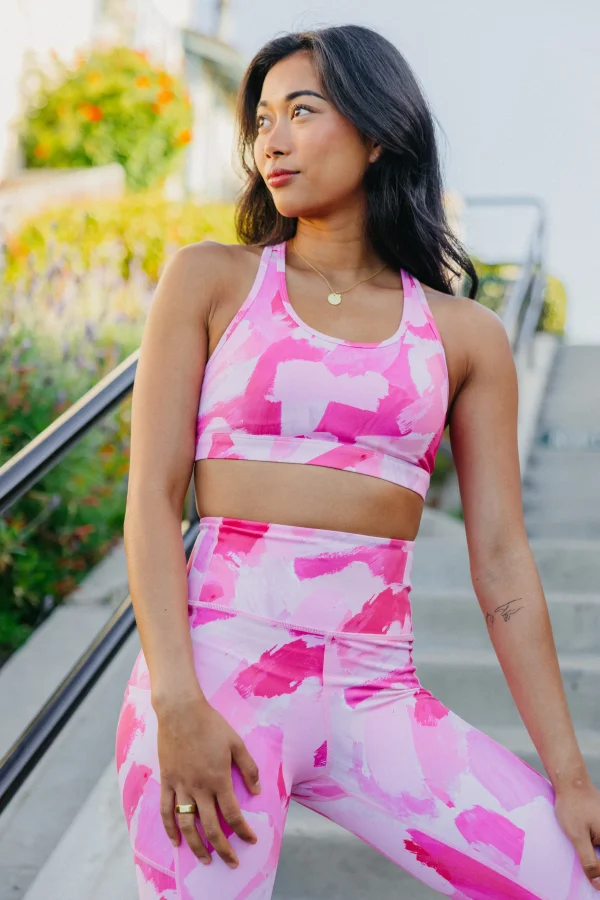 Leggings>Maven Thread Inspire Leggings - Pink Brushstroke