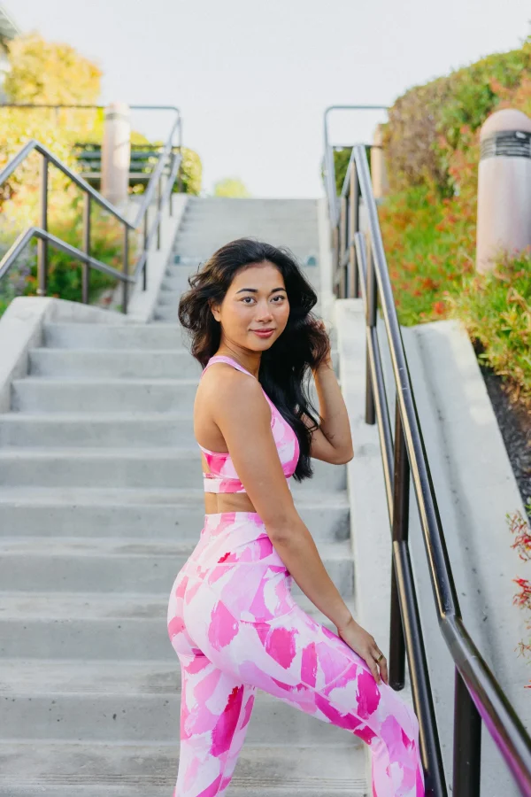 Leggings>Maven Thread Inspire Leggings - Pink Brushstroke