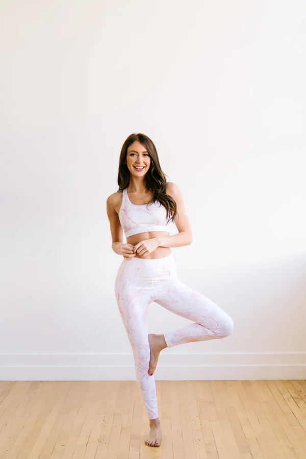 Leggings>Maven Thread Inspire Leggings - Pink Marble