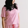 Pajamas | Shorts>Maven Thread Lounge Premium Pajama Short Sleeve Top - Peppermint