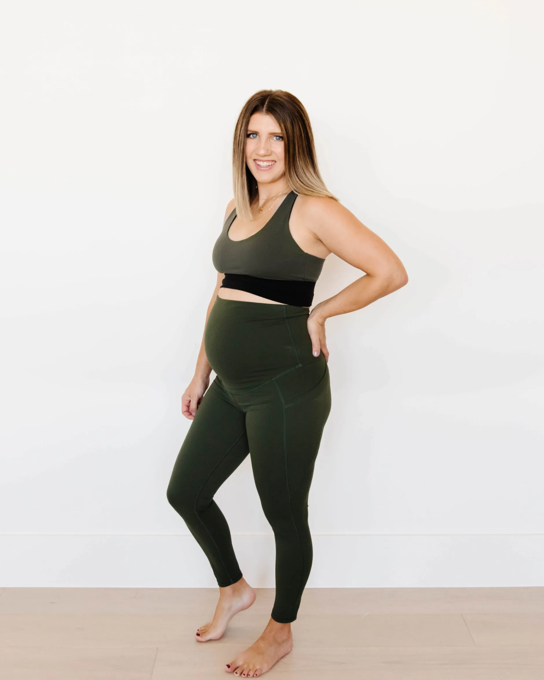 maternity_leggings__olive_4.webp Leggings>Maven Thread Maternity Leggings - Olive