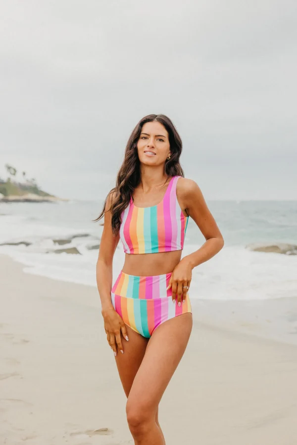 Swim Tops | Swim Tops>Maven Thread Oasis Bikini Top - Sherbet Stripes