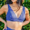 Swim Tops | Swim Tops>Maven Thread Plunge Bikini Top - Blackberry Stripe