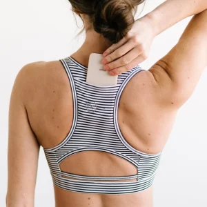 Sports Bras>Maven Thread Power Sports Bra - Bu0026W Stripe