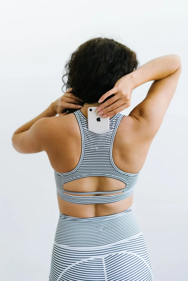 Sports Bras>Maven Thread Power Sports Bra - Bu0026W Stripe