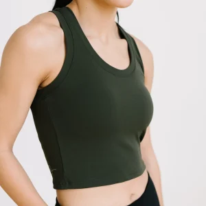 Tanks>Maven Thread Renew Crop Tank - Olive Green