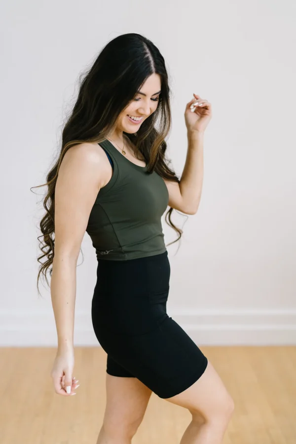 Tanks>Maven Thread Renew Crop Tank - Olive Green