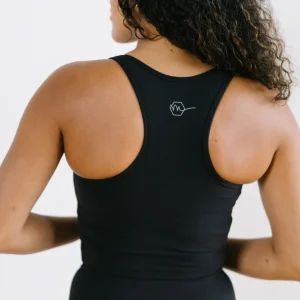 Sports Bras | Tanks>Maven Thread Ribbed Crop Tank Sports Bra - Black