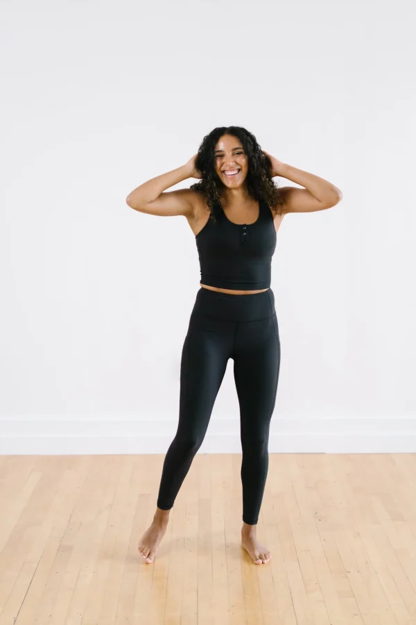 Sports Bras | Tanks>Maven Thread Ribbed Crop Tank Sports Bra - Black