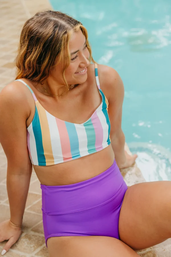 Swim Tops | Swim Tops>Maven Thread Sunkissed Bikini Top - Retro Stripe 2.0