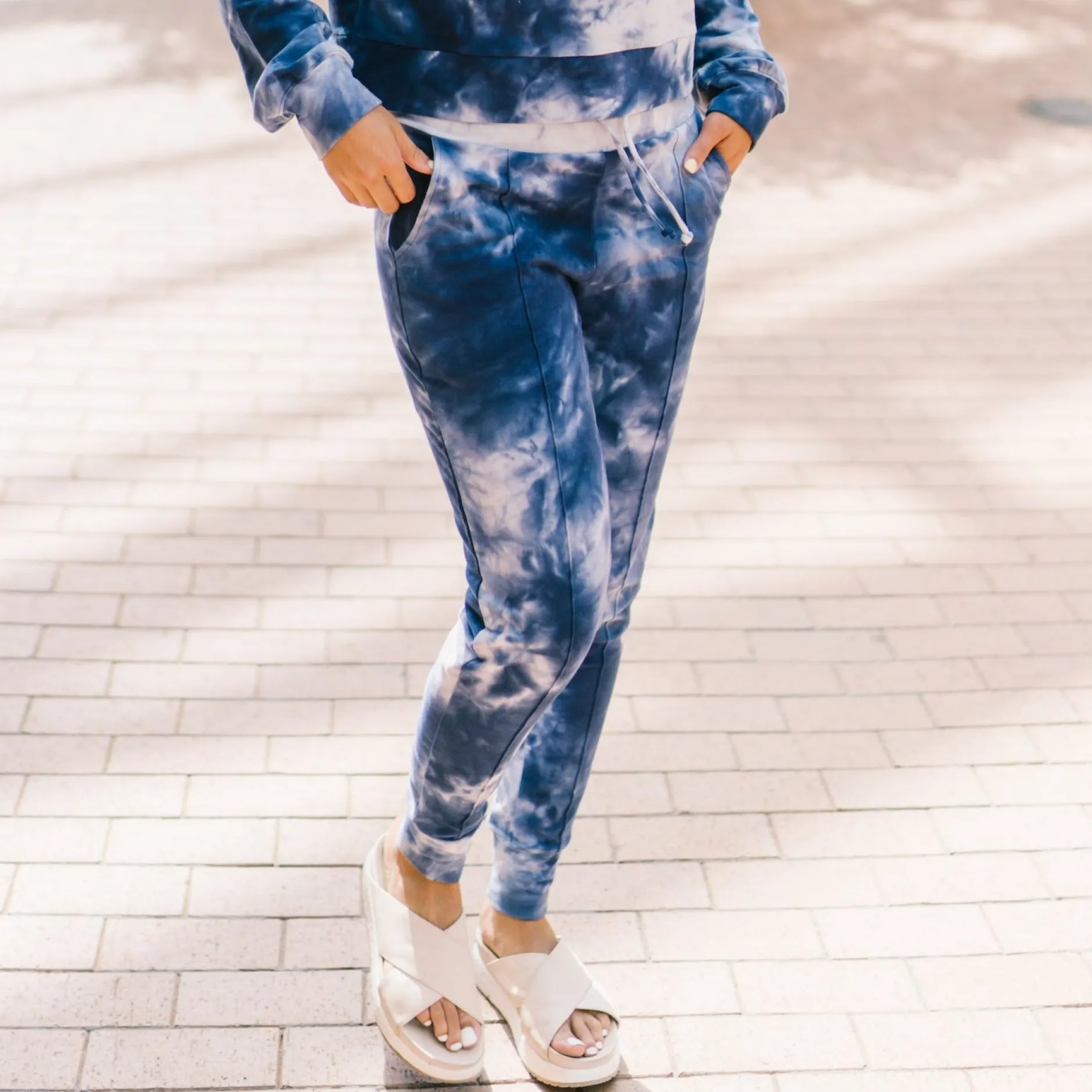 sweatpants__navy_tie_dye_3.webp Sweats + Pjs + Lounge | Sweatpants>Maven Thread Sweatpants - Navy Tie Dye