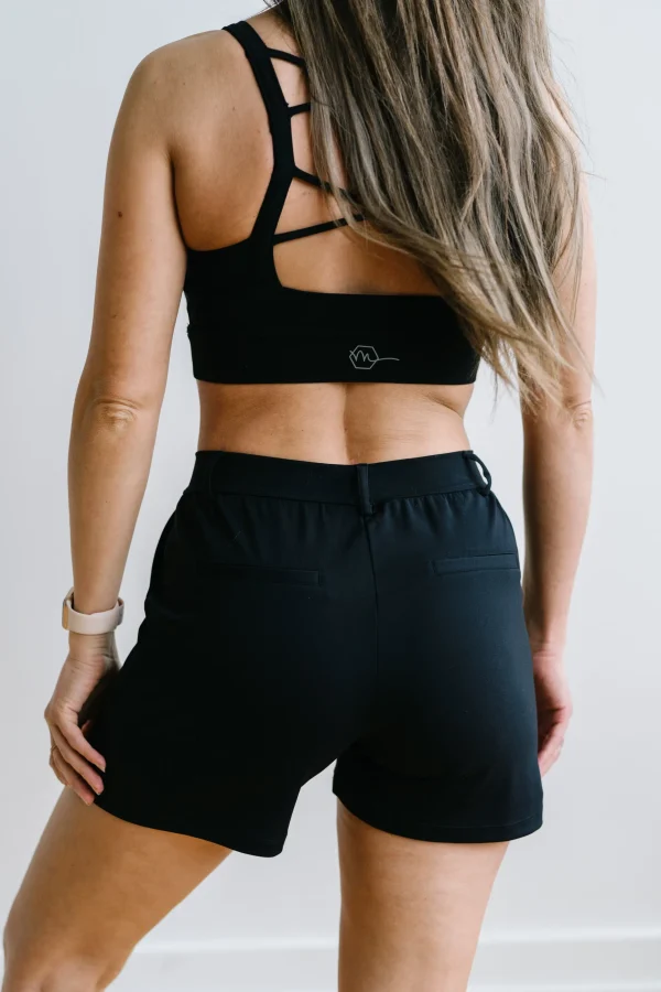 Trousers | Shorts>Maven Thread Work Hard Play Hard Trouser Shorts - Black