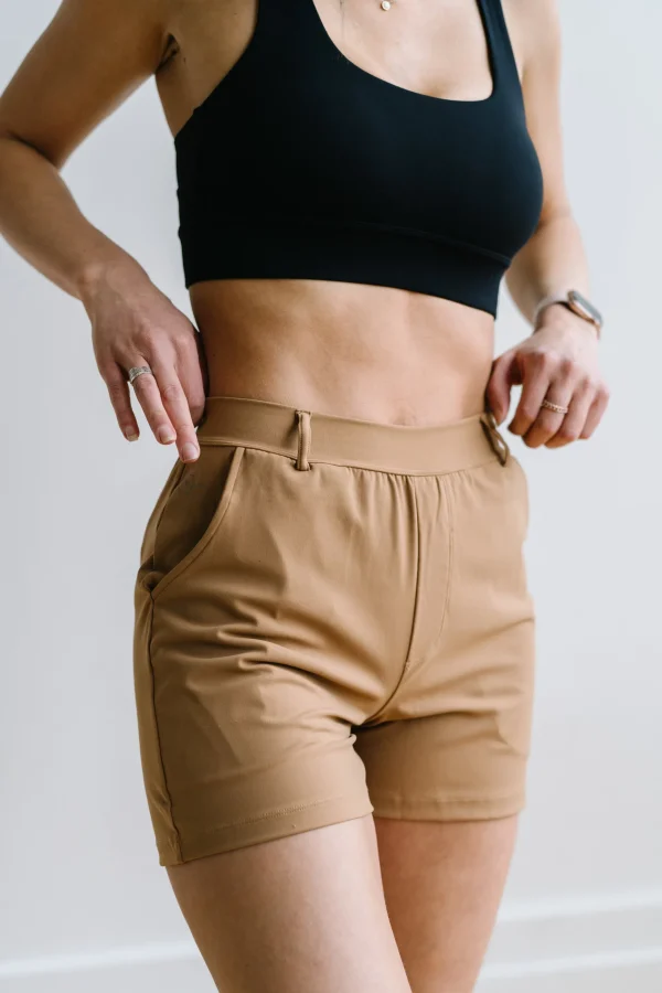 Trousers | Shorts>Maven Thread Work Hard Play Hard Trouser Shorts - Khaki