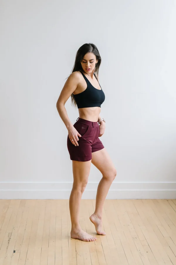 Trousers | Shorts>Maven Thread Work Hard Play Hard Trouser Shorts - Maroon