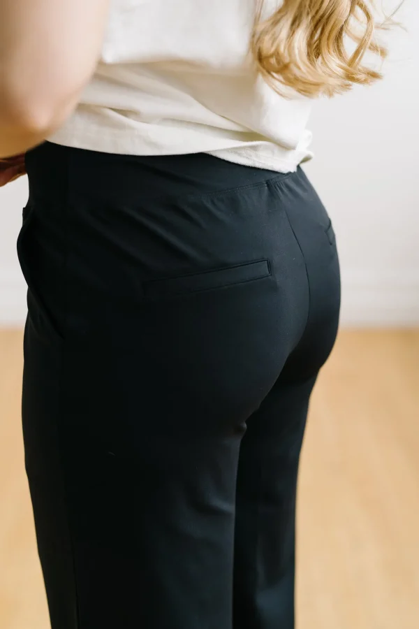 Trousers | Sweats + Pjs + Lounge>Maven Thread Work Hard Play Hard Wide Leg Trouser - Black