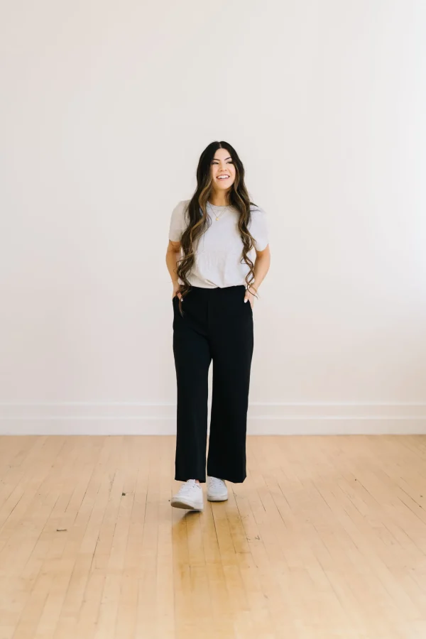 Trousers | Sweats + Pjs + Lounge>Maven Thread Work Hard Play Hard Wide Leg Trouser - Black